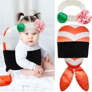 Sushi Baby Costume with adult size tshirts for family Halloween costumes